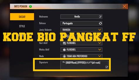 kode bio pangkat ff lihat beli uc pubg Langsung siap kapan pun teratas image 5