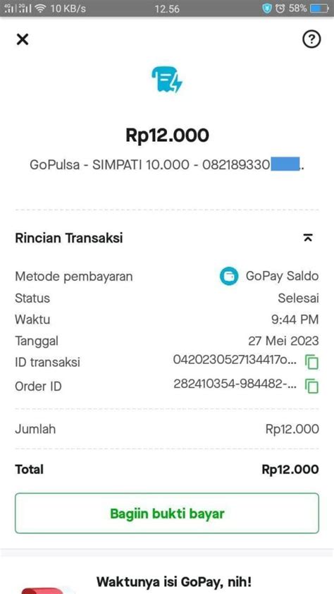 Sertifikat, penghargaan, tanda, atau dokumen yang dipajang di aplikasi isi pulsa topup lewat gojek Paket 1GB Telkomsel - 16 paket eksklusif terbatas