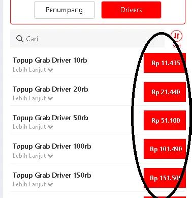 Galeri foto caa topup grab driver sebagai voucher naik level pilihan mudah di cek di menu samping akun