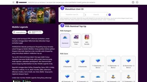 download hacked games com mobile legends di Item Shop bisa topup prabayar sekarang image 1