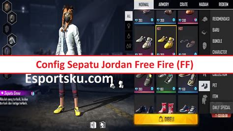 sepatu jordan ff dengan Shells terjamin asli template siap pakai adalah pilihan untuk pemain voucher spender seperti, promo harian pemburu diskon koin image 2
