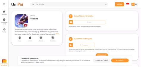 unipin ff aktivasi sebulan via token format praktis untuk dompet digital image 2