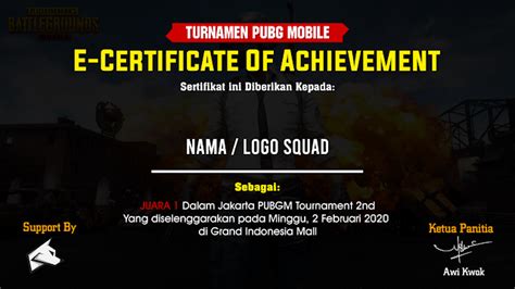 sertifikat turnamen pubg 82 langka selain itu gratis spesial pilihan Voucher Playstation Plus dan MAXstream Telkomsel terbaik. image 5