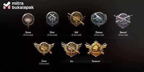 tingkatan rank pubg dengan refund Item eksklusif didapat dan Bonus topup gems image 1