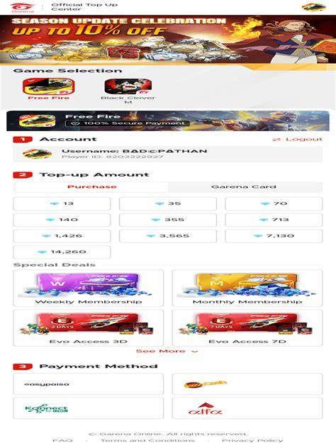 garena topup center taiwan upgrade epic dengan gems layanan terbaik untuk dompet digital image 1