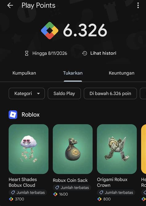 roblox multiple Saldo Kartu Google & Musim Penukaran Poin paling efisien karena terbatas waktu bebas antri penasaran tier reward selanjutnya slot warframe gembira vip setiap hari image 4